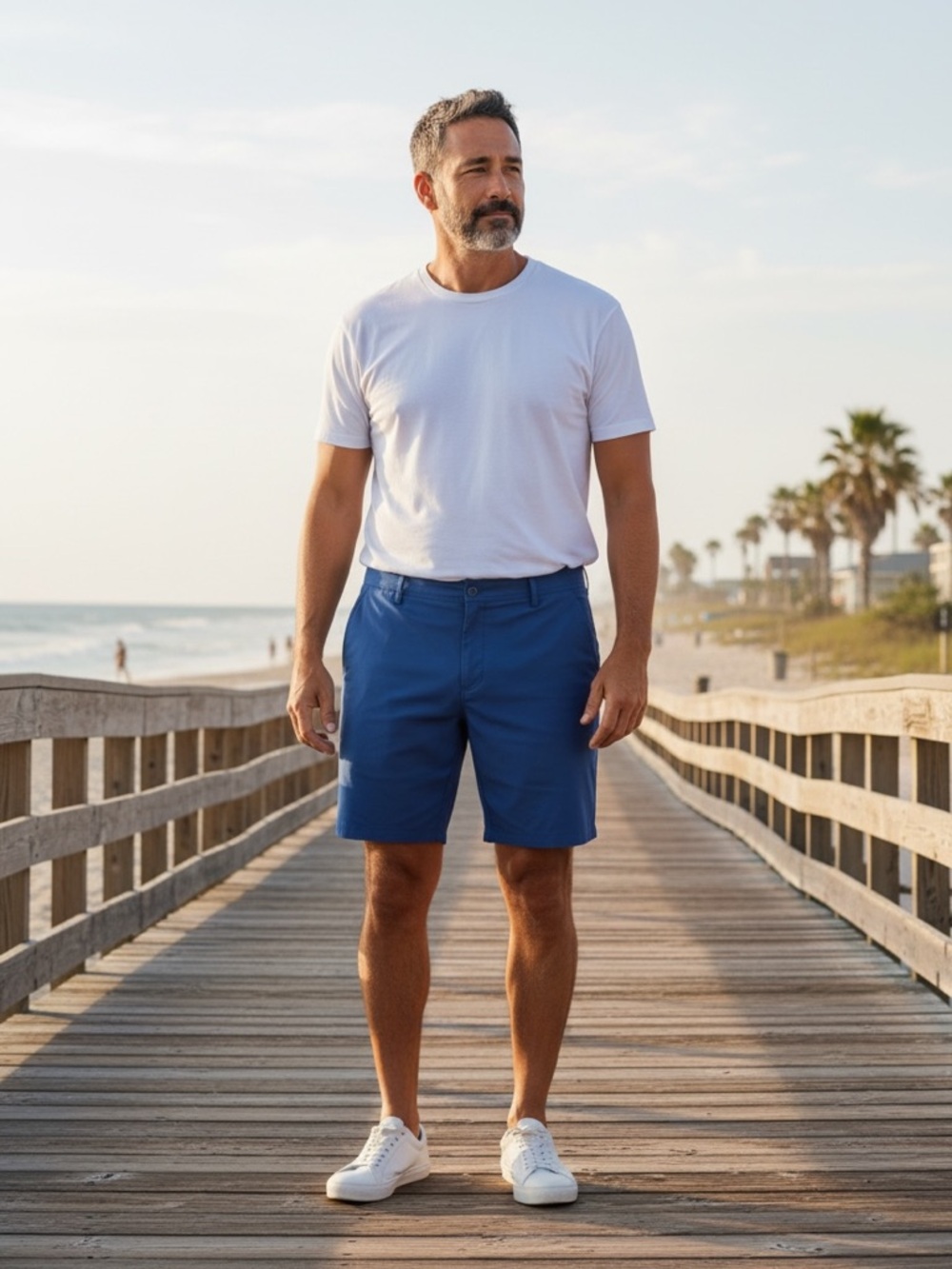 Men's LL Bean Venture Stretch Chino Shorts | Navy | 44 | Casual | Outdoor